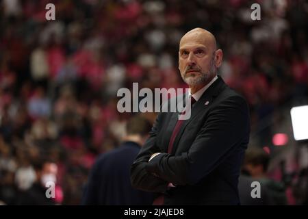 Bonn, Allemagne. 05th mars 2022. Telekom Dome, Basketball Bundesliga, playoff, semifinal, BBL, Telekom paniers Bonn vs Bayern Munich, Emilio Kovacic (Bayern) regarde. Crédit : Juergen Schwarz/Alay Live News Banque D'Images