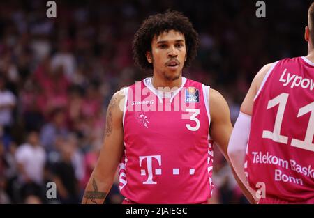 Bonn, Allemagne. 05th mars 2022. Telekom Dome, Basketball Bundesliga, playoff, semifinal, BBL, Telekom paniers Bonn vs Bayern Munich, Tyson Ward (Bonn) regarde sur. Crédit : Juergen Schwarz/Alay Live News Banque D'Images