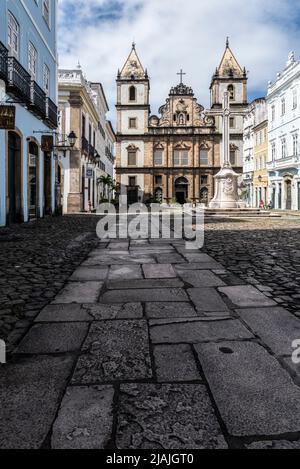 Pelourinho, Centre historique de la ville de Salvador dans l'État brésilien de Bahia. Banque D'Images