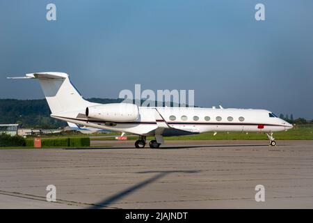 C-37 Gulfstream de la U.S. Navy VIP WiNG VR-1, Stuttgart, Allemagne. Banque D'Images