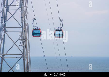 Ho May téléphérique et station sur la montagne de Nui Lon dans la ville et la côte de Vung Tau, Vietnam. Vung Tau est une ville côtière célèbre dans le sud du Vietnam. Trave Banque D'Images