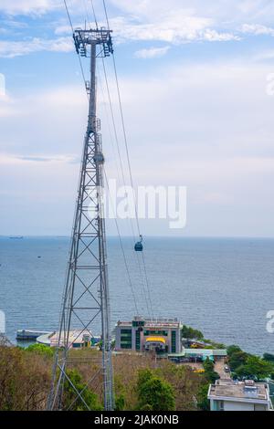 Ho May téléphérique et station sur la montagne de Nui Lon dans la ville et la côte de Vung Tau, Vietnam. Vung Tau est une ville côtière célèbre dans le sud du Vietnam. Trave Banque D'Images