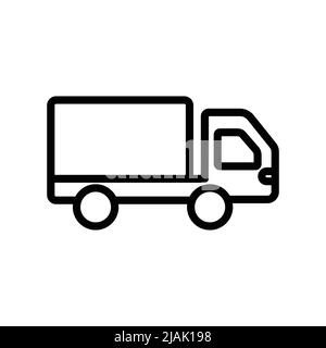 Vecteur d'icône de camion. Transport, transport terrestre. Style d'icône de ligne. Illustration de conception simple modifiable Illustration de Vecteur