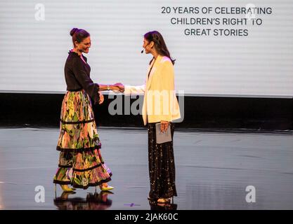 Stockholm, Suède sur 30 mai 2022. Princesse Victoria à la cérémonie de remise du prix commémoratif Astrid Lindgren, Stockholm, Suède, sur 30 mai 2022. Photo de Peter Grannby/Stella Pictures/ABACAPRESS.COM Banque D'Images