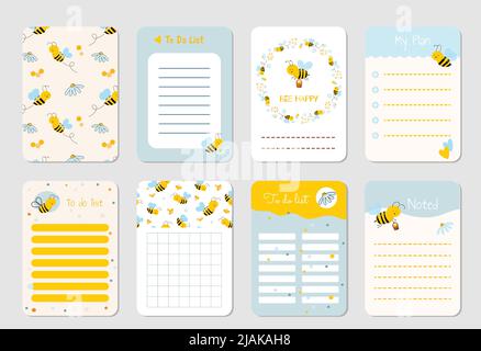 Motif abeilles dessinées Illustration de Vecteur