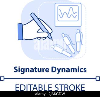 Icône concept signature Dynamics bleu clair Illustration de Vecteur
