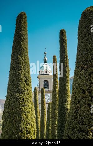 Église Chiesa Parrocchiale di Sant'Abbondio à Collina d'Oro au Tessin Banque D'Images