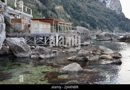 Capri - Lido di Tiberio dalla scogliera Banque D'Images