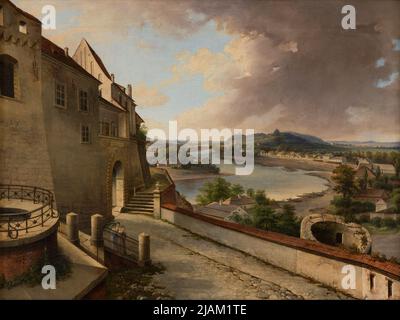 Vue de Wawel par Jan Nepomucen Głowacki Płonczyński, Aleksander (1820 1858), Głowacki, Jan Nepomucen (1802 1847) Banque D'Images