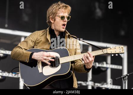 Britt Daniel - Spoon se produit lors de la BottleRock Napa Valley en 2022 à l'exposition de la vallée de Napa sur 27 mai 2022 à Napa, en Californie. Photo : Chris Tuite/imageSPACE/MediaPunch Banque D'Images