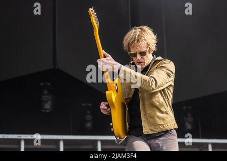 Britt Daniel - Spoon se produit lors de la BottleRock Napa Valley en 2022 à l'exposition de la vallée de Napa sur 27 mai 2022 à Napa, en Californie. Photo : Chris Tuite/imageSPACE/MediaPunch Banque D'Images