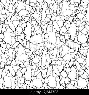 kintsugi art sans couture motif de éclats et de fragments de barbes différents avec des lignes fines. Illustration de Vecteur