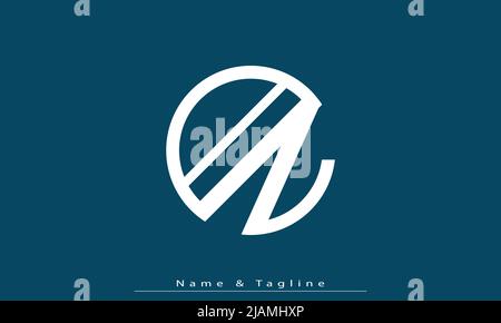 Lettres de l'alphabet initiales Monogram logo AZ, ZA Illustration de Vecteur