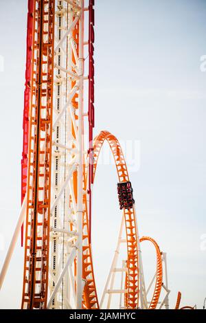 Montagnes russes Thunderbolt à Coney Island, Brooklyn, New York Banque D'Images