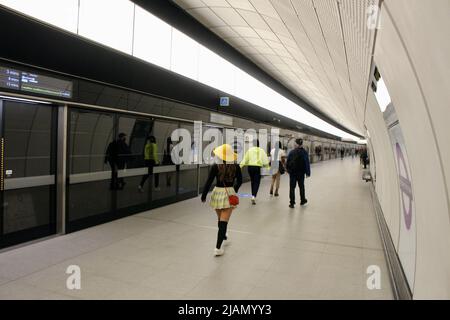 Le nouveau chemin de fer de la ligne elizabeth à la gare routière tottenham court de londres Banque D'Images