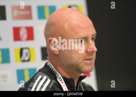 Wroclaw, Pologne. 31st mai 2022. Wroclaw, Pologne, 31 mai 2022. Conférence de presse avant le match du Groupe de la Ligue des Nations de l'UEFA A4 entre la Pologne et le pays de Galles à la Tarczynski Arena de Wroclaw, Pologne photo: Wales National football Team Manager Robert page crédit: Piotr Zajac/Alay Live News Banque D'Images