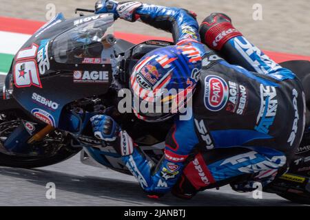 29th mai 2022; circuit de Mugello, Scarperia e San Piero, Toscane, Italie: MotoGP2 d'Italie, jour de la course; Joe Roberts de Italtrans Racing Team, Moto2 Banque D'Images