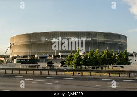 VARSOVIE, POLOGNE - 30 MAI 2022 : salle de match, la Tarczynski Arena Wroclaw devant la Ligue A 2022 Nations League fixture v Pologne à la Tarczynski Arena Wroclaw le 1st juin 2022. (Photo de John Smith/FAW) Banque D'Images