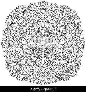 Vecteur de page de couleur noir et blanc Mandala Illustration de Vecteur