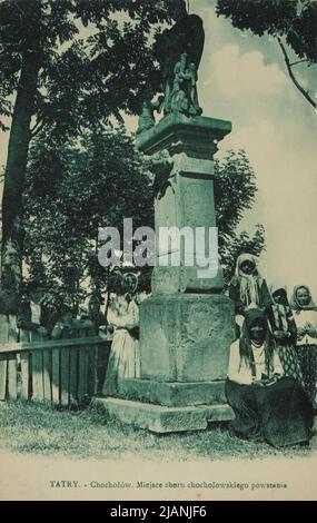 Sanctuaire CHOCHOŁÓW sous la forme d'une statue en bord de route, commémorant l'église protestante jusqu'à l'époque du soulèvement de Chochołów Banque D'Images