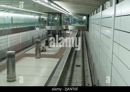 New York, États-Unis. 31st mai 2022. Vue des pistes nouvellement construites lors de l'annonce du gouverneur Kathy Hochul au futur hall du LIRR à New York sur 31 mai 2022. Le gouverneur confirme que le service de LIRR vers le côté est de Manhattan reste sur la cible pour commencer à la fin de cette année. (Photo de Lev Radin/Sipa USA) crédit: SIPA USA/Alay Live News Banque D'Images