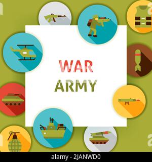 Modèle de l'Armée de guerre Illustration de Vecteur