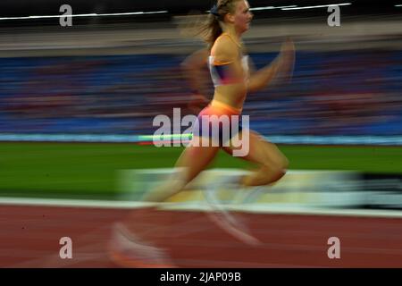 Ostrava, République tchèque. 31st mai 2022. NATALIA KACZMAREK, de Pologne, participe à 400 mètres de femmes à l'événement World Athletics Continental Tour Golden Spike à Ostrava, en République tchèque. *** Légende locale (Credit image: © Slavek Ruta/ZUMA Press Wire) Banque D'Images