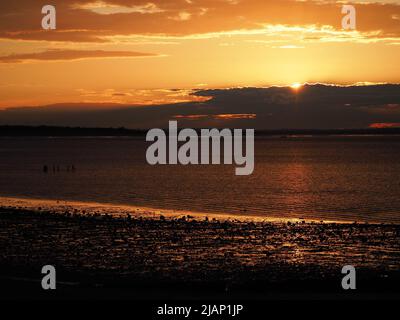 Sheerness, Kent, Royaume-Uni. 31st mai 2022. Météo au Royaume-Uni : magnifique coucher de soleil à Sheerness, Kent. Crédit : James Bell/Alay Live News Banque D'Images