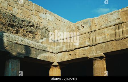 Tombeaux des Rois dans la ville de Paphos à Chypre. Banque D'Images