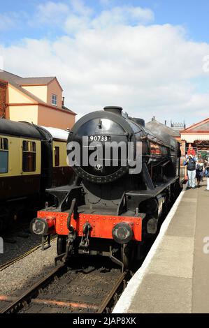 '90733' à la gare de Kidderminster. Banque D'Images