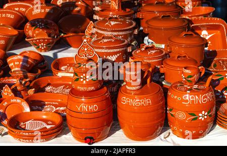 Portugal traditionnel Rouge céramique Banque D'Images