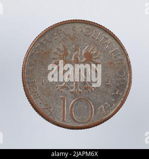 Fausse pièce, 10 zlotys, 1975, RepubIIc du peuple de Pologne Banque D'Images
