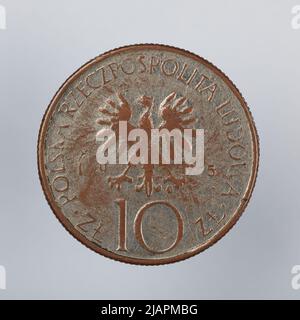 Fausse pièce, 10 zlotys, 1975, RepubIIc du peuple de Pologne Banque D'Images