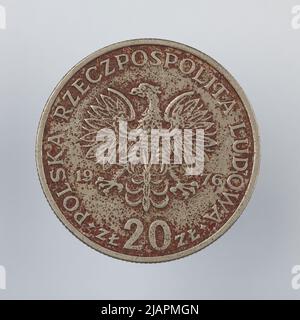Fausse pièce, 20 zlotys, 1976, RepubIIc du peuple de Pologne Banque D'Images