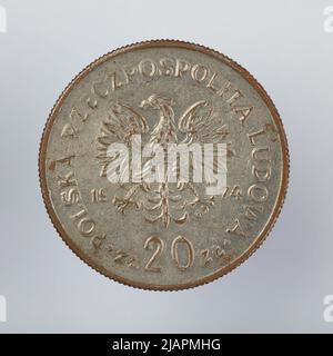 Fausse pièce, 20 zlotys, 1976, RepubIIc du peuple de Pologne Banque D'Images