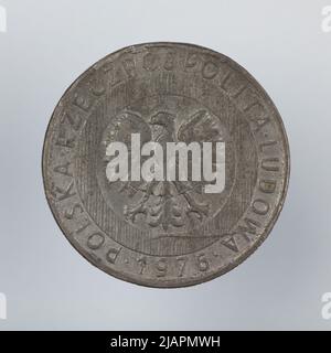 Fausse pièce, 20 zlotys, 1976, RepubIIc du peuple de Pologne Banque D'Images