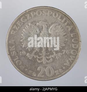 Fausse pièce, 20 zlotys, 1976, RepubIIc du peuple de Pologne Banque D'Images