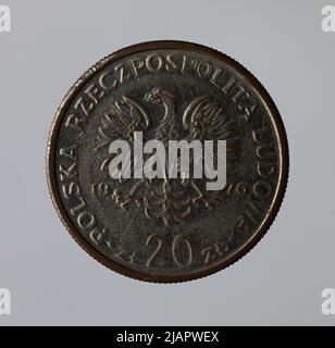 Fausse pièce, 20 zlotys, 1976, RepubIIc du peuple de Pologne Banque D'Images