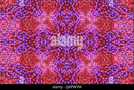 Arrière-plan abstrait à perles rouges et violettes Banque D'Images
