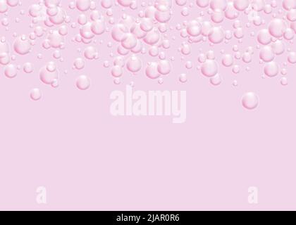 Bulles étincelantes effervescentes avec espace de copie. Illustration de Vecteur