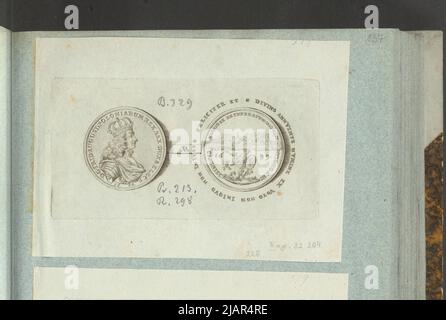 L'image de la médaille d'août II Wettyn de 1699, pour reprendre Kamieniec Podolski, dans: Album de collectionneur: Figures des médailles polonaises à l'œuvre de X.B. Albertrande: L'histoire polonaise avec des médailles certifiées. Préparé par le Prince Henryk Lubomirski 1822 1830 arrangé dans l'ordre selon la liste des médailles polonaises par Feliks Bentkowski 1832 (point 228) Unknown, Omeis, Martin Heinrich (ca. 1650 1703), Geiger, Andreas (1765 1856) Banque D'Images