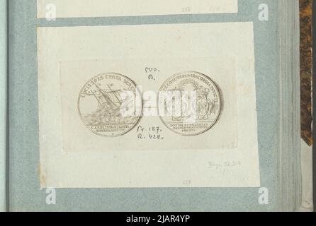 L'image de la médaille de 1705, pour le traité entre Stanisław Leszczyński et Karol XII, dans: Album de collectionneurs: Figures des médailles polonaises à l'œuvre de X.B. Albertrande: L'histoire polonaise avec des médailles certifiées. Préparé par le Prince Henryk Lubomirski 1822 1830 arrangé dans l'ordre selon la liste des médailles polonaises par Feliks Bentkowski 1832 (point 278) inconnu, Geiger, Andreas (1765 1856) Banque D'Images
