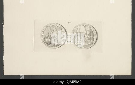 Août III Médaille du couronnement de Wettyna de 1734. Unknown, Geiger, Andreas (1765 1856), Groskurt, Heinrich Paul (1675 1751) Banque D'Images