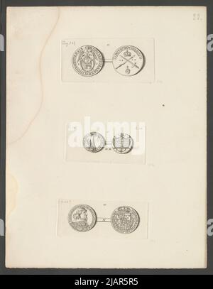 Tableau 21: Toruń Talar de l'interregnum après le décès de Zygmunt III Vasa, jeton de couronnement et la Médaille de la Couronne Halfatar de Władysław IV Waza, dans: Dymitr Prosebian, Kollekcia Hraniasihs V Impierorysko de l'Académie Hudożestv de Graviur sur Medi et Riezby sur Derew, Petersbourg, 18722 Unknown, Geiger, Andreas (1765 1856) Banque D'Images