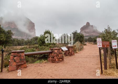 Point d'entrée de Bell Rock, Sedona, Arizona, États-Unis Banque D'Images