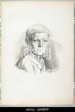 Carnet de croquis des années autour de 1866 OK.1873 carte No. 36 (pas de numérotation de l'auteur) six dessins obverse: 1. Buste de garçon; inverse: 2. Un couple tenant les mains, 3rd, 4, 5 et 6. Quatre croquis de violoniste pressé Łosik, Tomasz (1848 1896) Banque D'Images