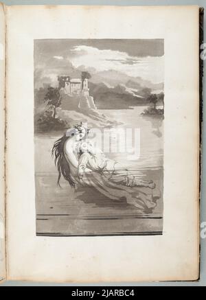 Sketchbook des années autour de 1866 OK.1873 carte No. 69 (pas de numérotation de l'auteur) un tableau sur l'arrière de la scène de Ballayna par Juliusz Słowacki: L'eau nymphe de Goplana tire l'inconscient Grabca du lac Gopło Łosik, Tomasz (1848 1896) Banque D'Images