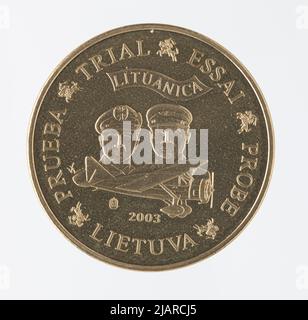 Euro Collection un modèle de pièce, 50 cents d'euros pour la Lituanie; 2003 Banque D'Images