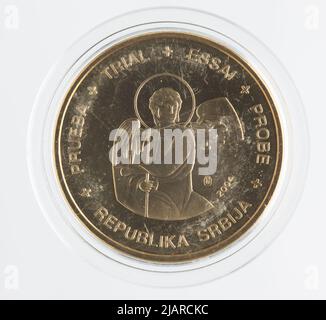 Euro Collection un modèle de pièce, 50 cents d'euros pour la Serbie; 2004 Banque D'Images