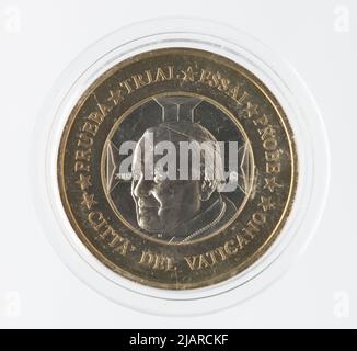 Euro Collection un modèle de pièce, 1 euros pour le Vatican; 2002 Banque D'Images